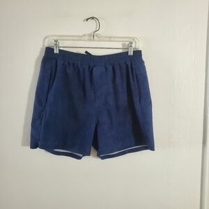 Barrys Running Shorts M Men Blue Lined 3.5" Inseam Track Performance Pocket Zip